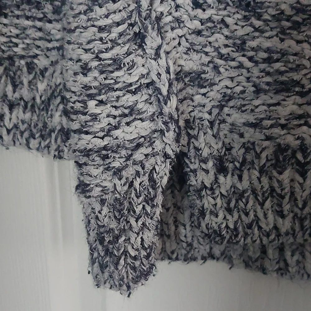 Lou & Grey Marled Black and White Sweater - Picture 4 of 5